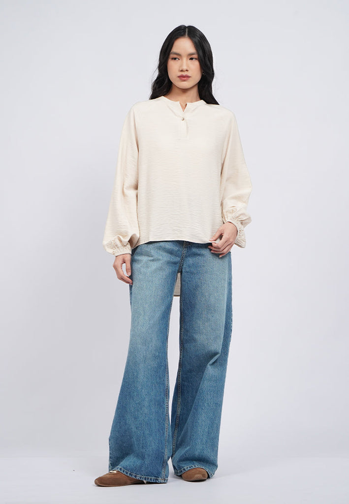 Balloon Sleeves Loose Blouse