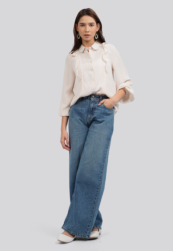ワンピース Treat Urself Twist Flare Pintuck Blouse 0X ファッション Treat Urself Twist Flare Pintuck Blouse