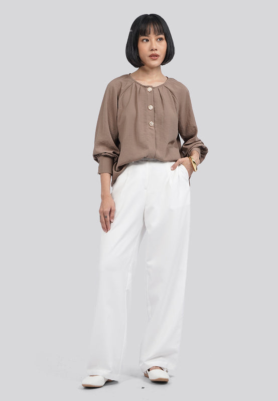Round Neck Raglan Blouse