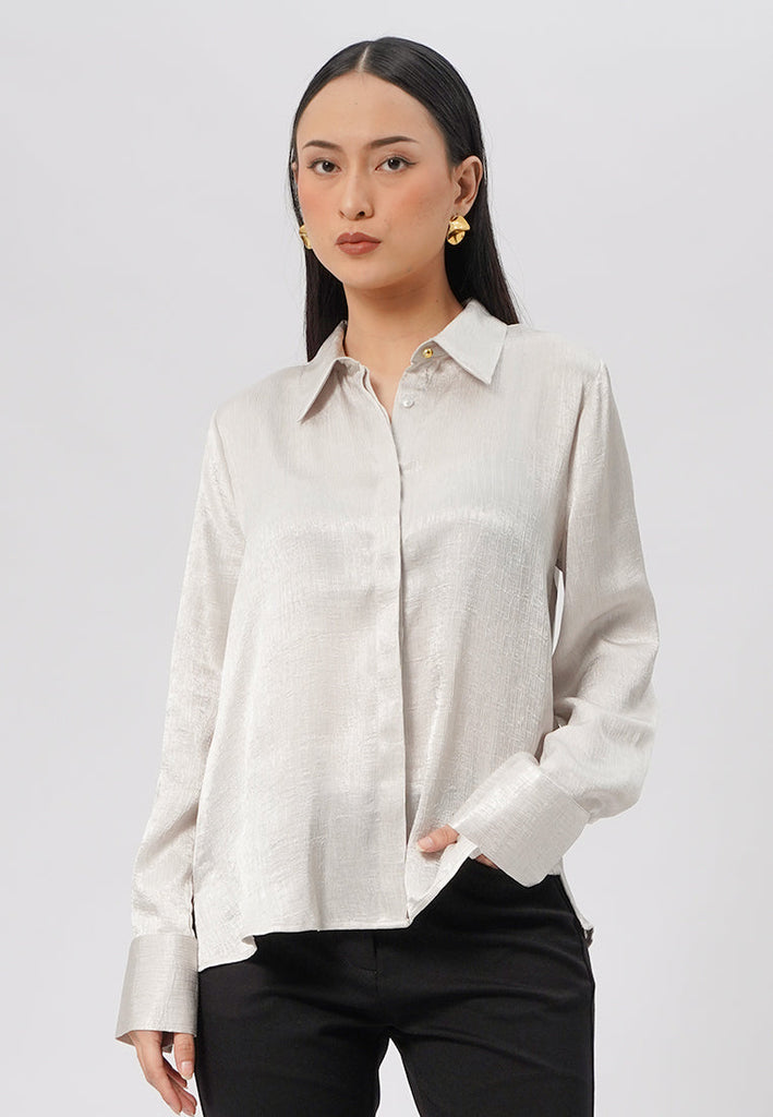 Long Sleeve Crinkle Shirt