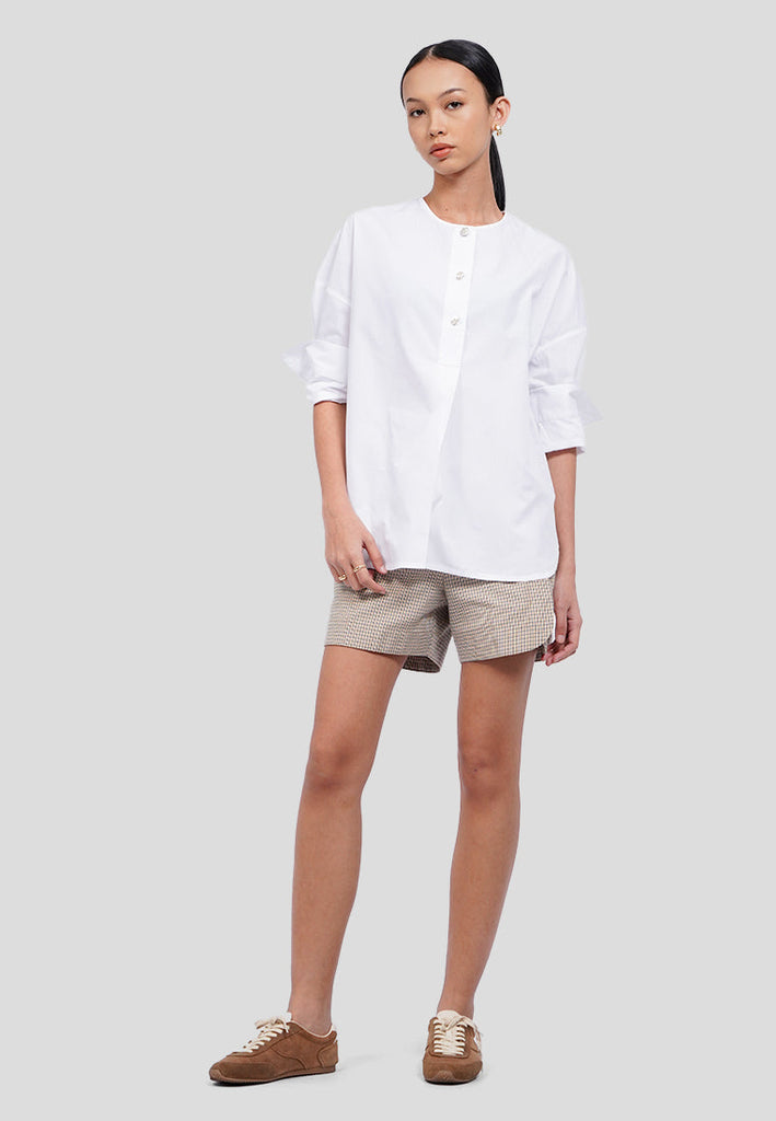 Round Neck Batwing Blouse