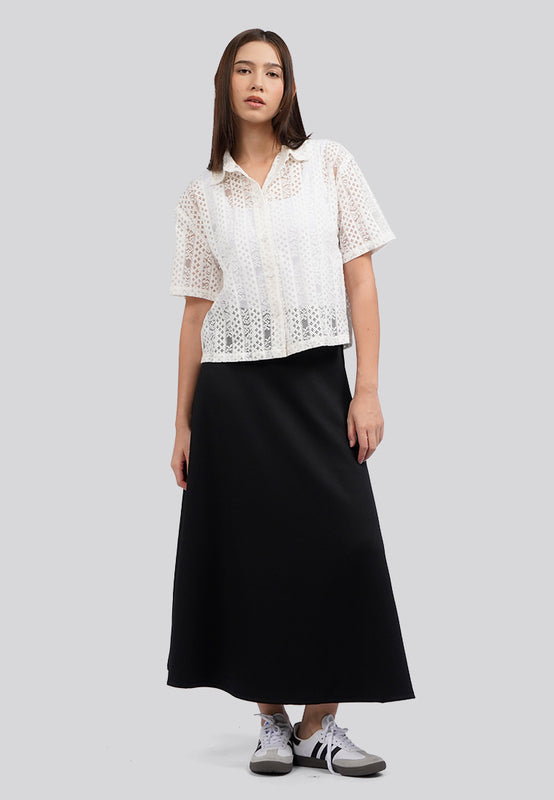 Short Sleeve Lace Blouse