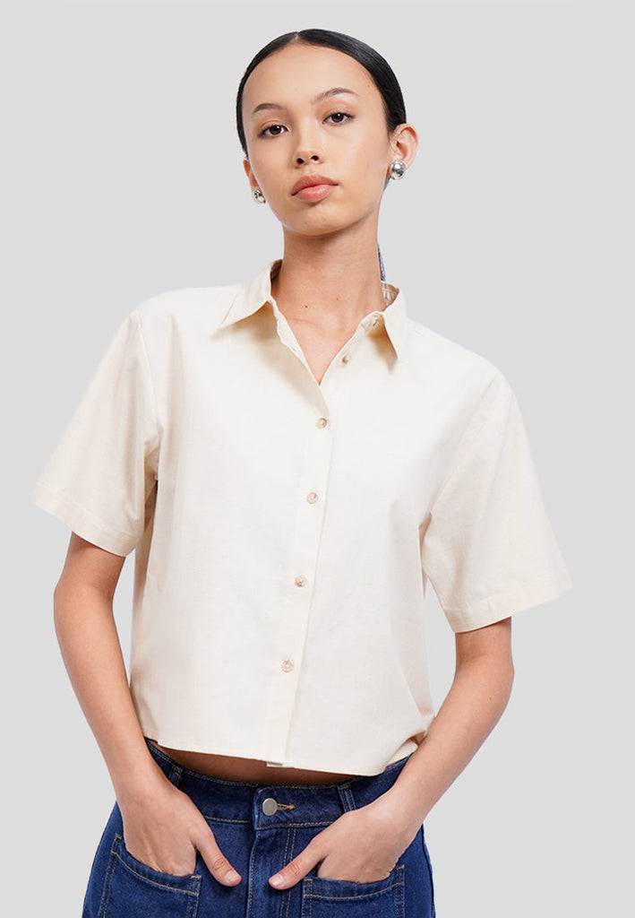 Short Sleeve Cropped Shirt