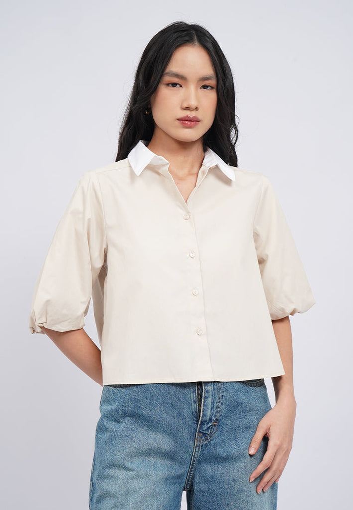 Regular Fit Balloon Sleeve Shirt