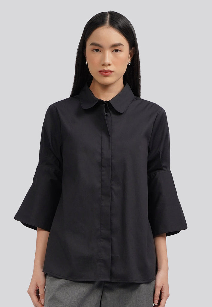 Statement Folded Sleeve Blouse