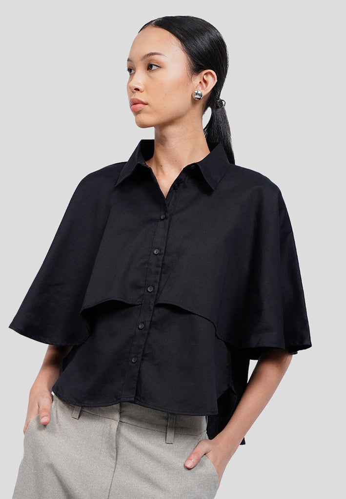Layered Short Sleeve Blouse