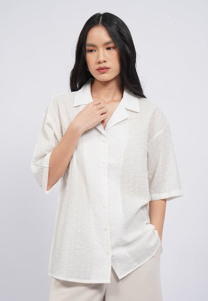 Oversized Boxy Shirt with Lapel
