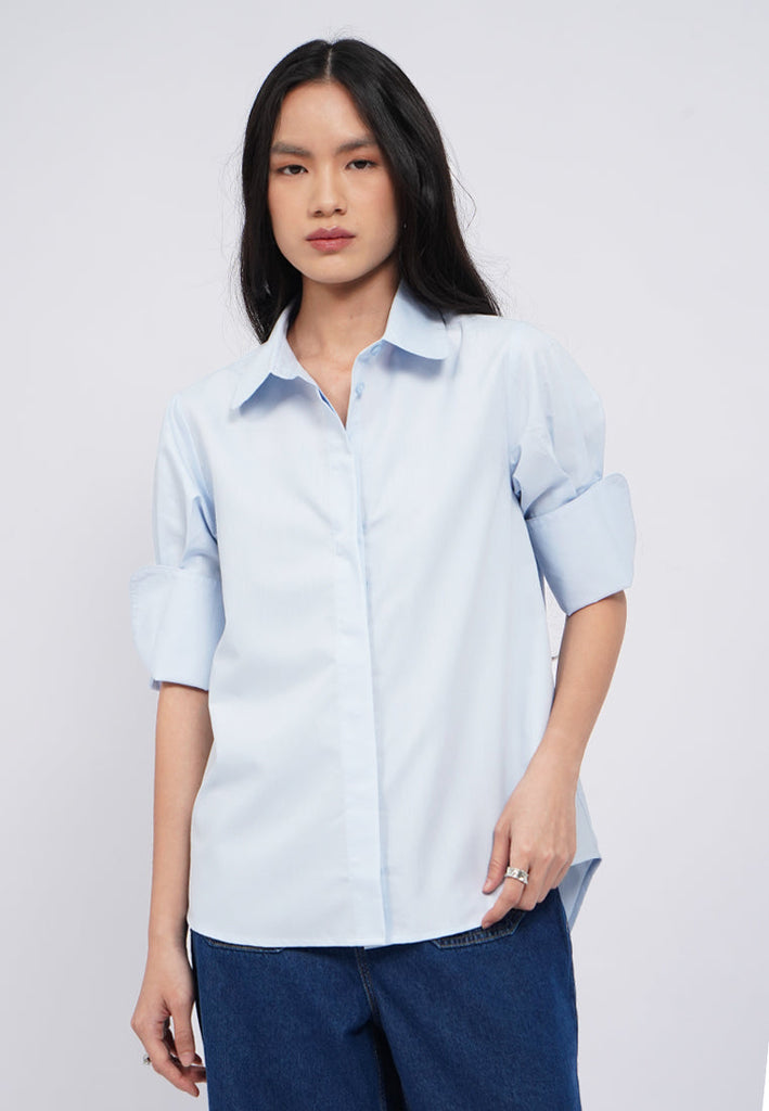 Folded Short Sleeves Shirt