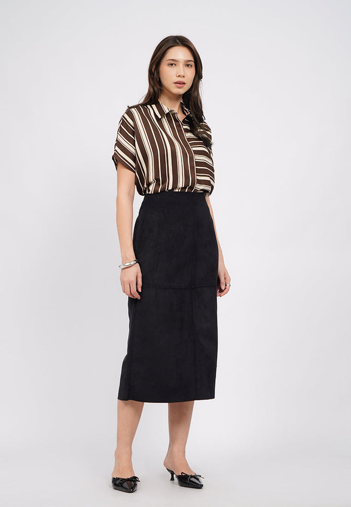 Printed Short Sleeve Blouse