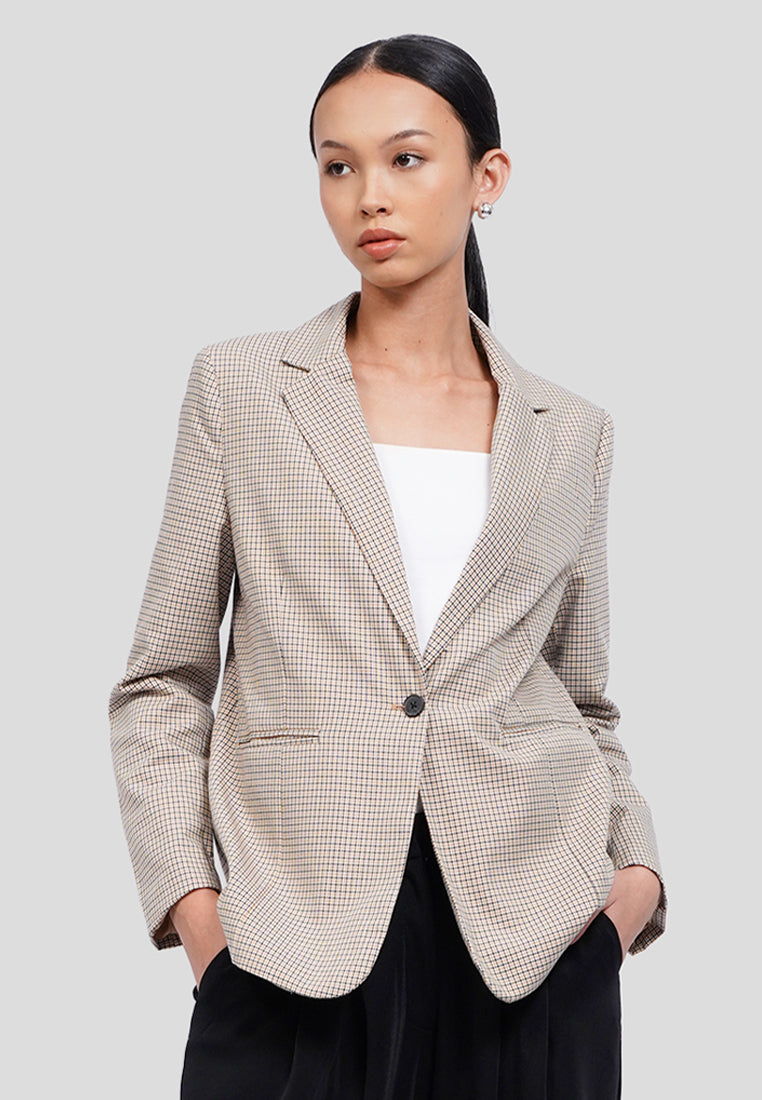 Houndstooth Oversized Blazer