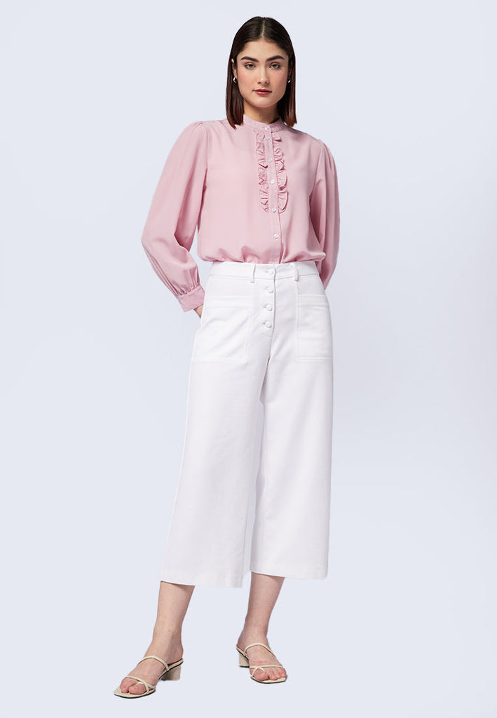 Button Up Culotte with Pocket