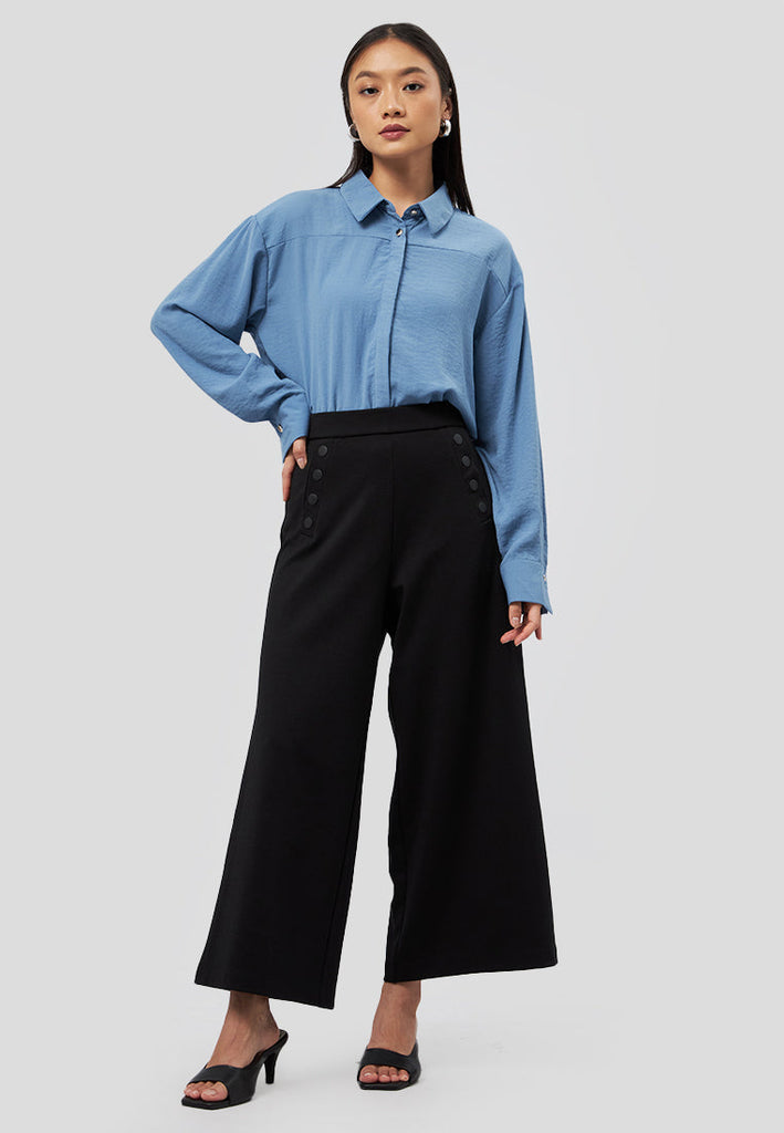 Culotte Pants with Button Details