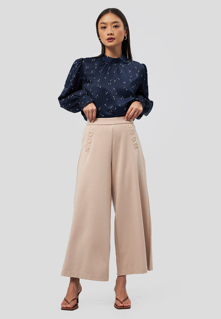 Culotte Pants with Button Details