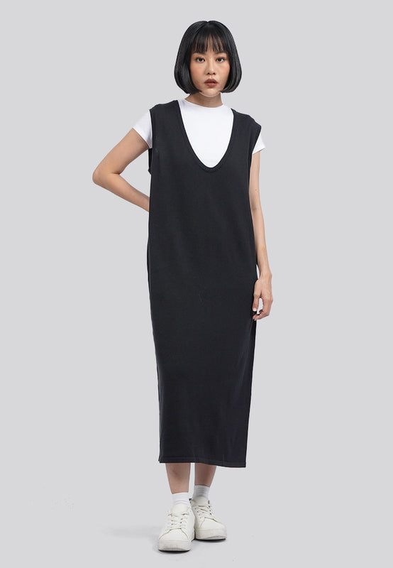Sleeveless Knitted Midi Dress