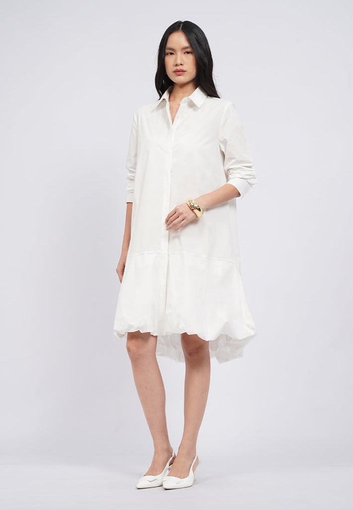 Long Sleeve Balloon Shirt Dress