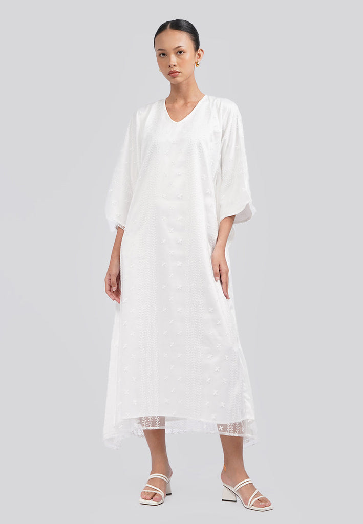 Embroidered V-Neck Kaftan