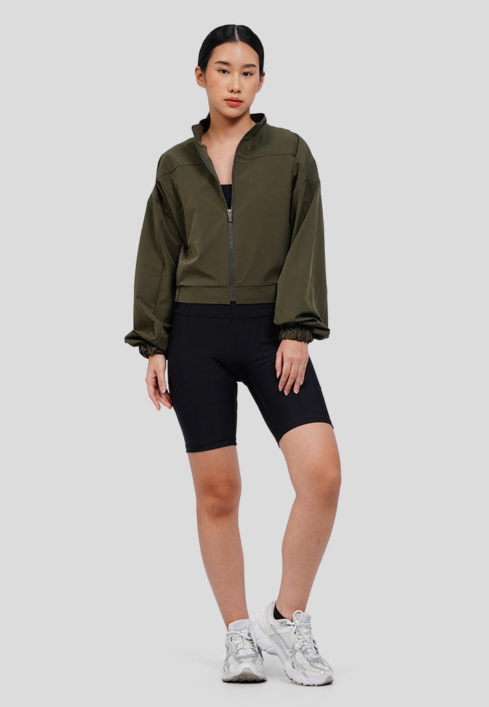High Neck Active Cropped Jacket