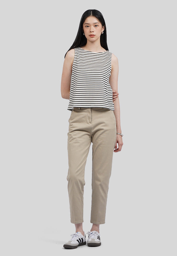 Basic Tapered Mid Rise Chicago Editor Pants