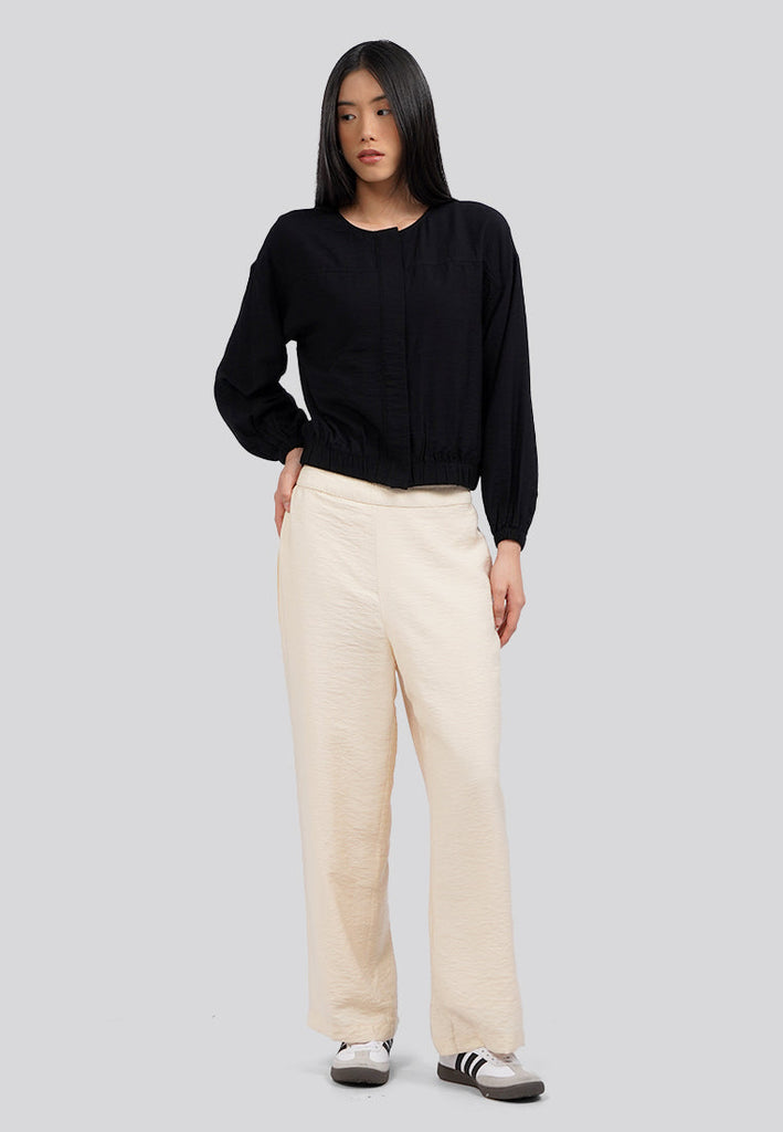 Elastic Waist Culotte Pants