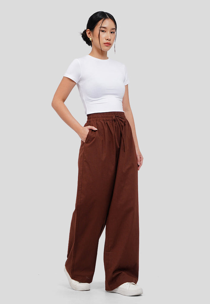 Regular Fit Linen-Blend Trousers
