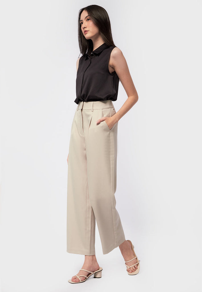 High Waist Pleated Trousers