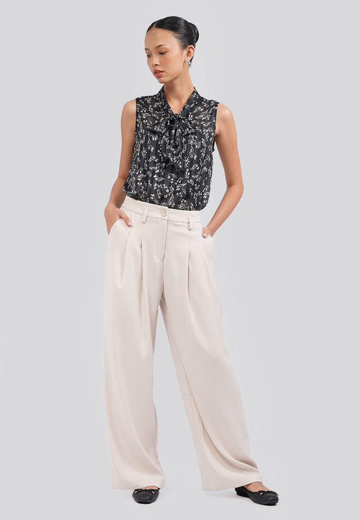 Pleated Wide Leg Pants