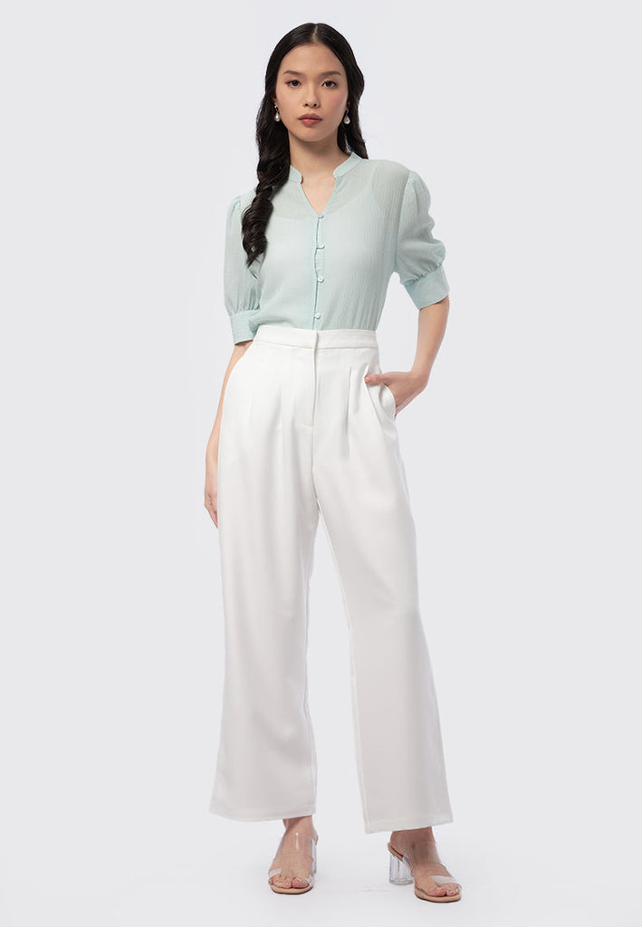 Pleated Wide Leg Pants