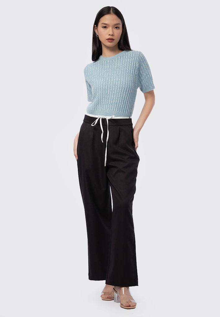 Double Waist Wide Leg Pants