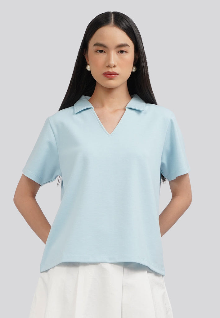 V-Neck Short Sleeve Polo Shirt