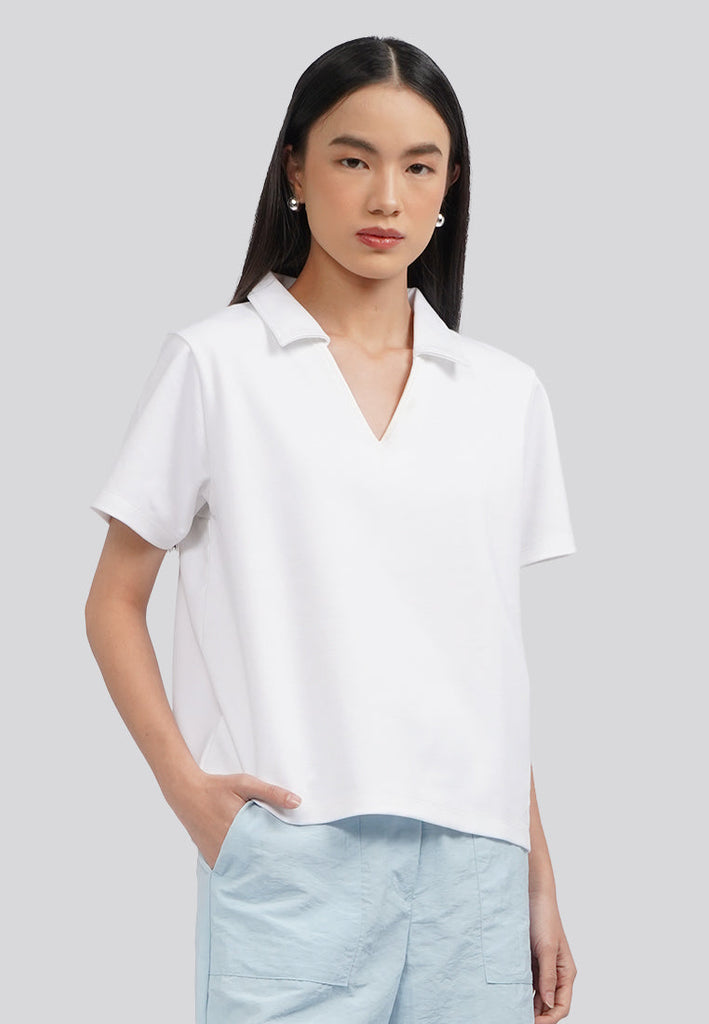 V-Neck Short Sleeve Polo Shirt