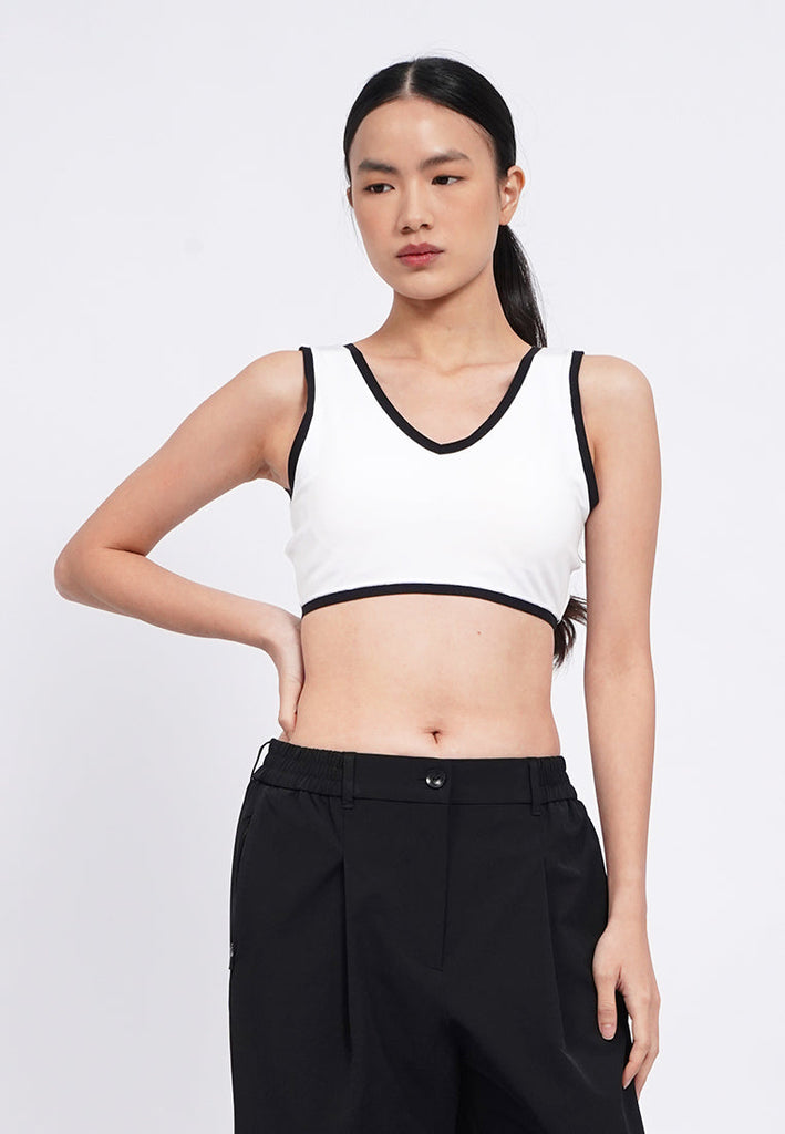 Contrast Lining Medium Impact Sports Bra