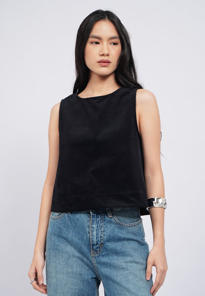 Sleeveless Corduroy Top