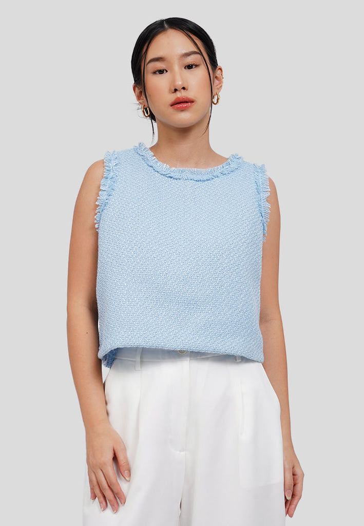Tweed Sleeveless Top