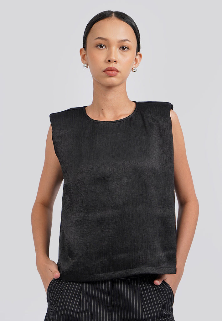 Sleeveless Top with Shoulder Pad