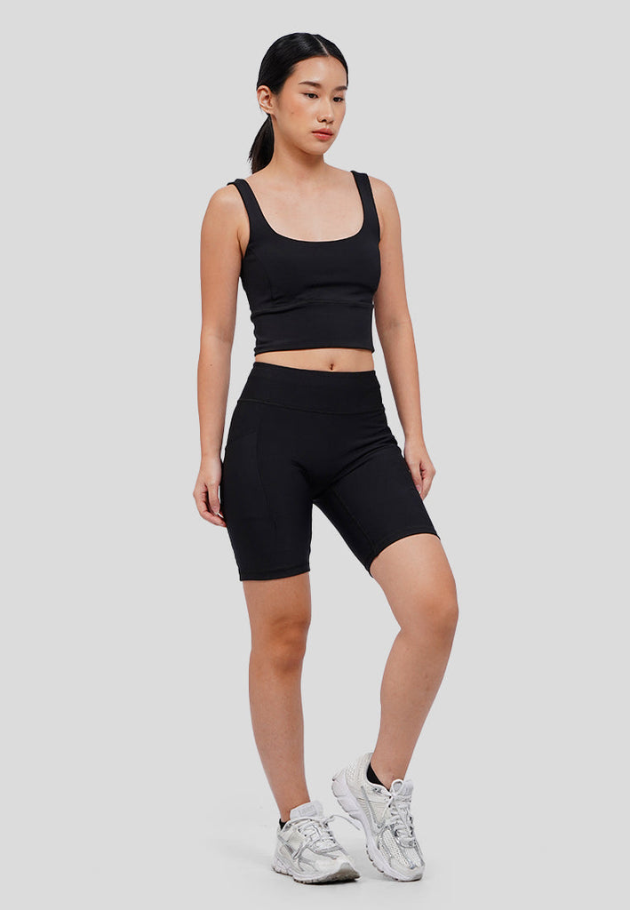 Side Pocket 9" Biker Shorts