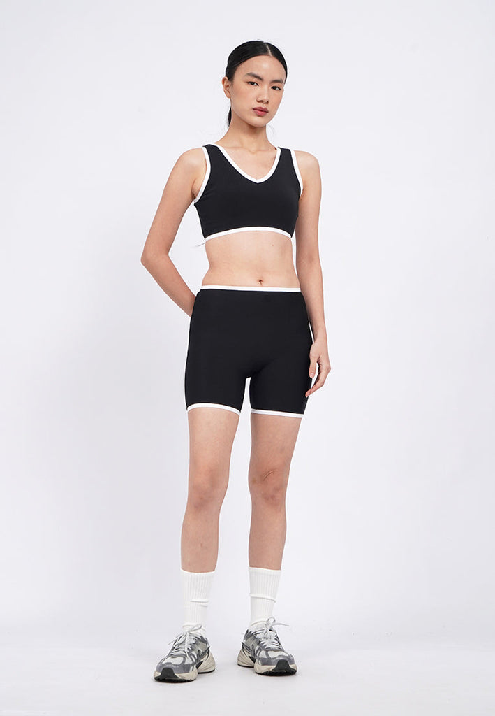 5" Biker Shorts with Contrast Details