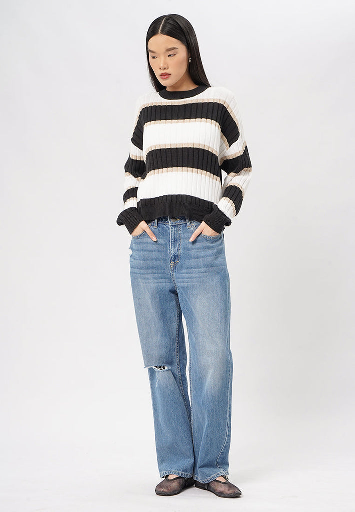 Long Sleeve Stripes Sweater