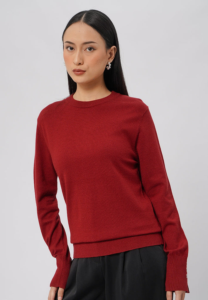 Button Detailed Long Sleeve Top