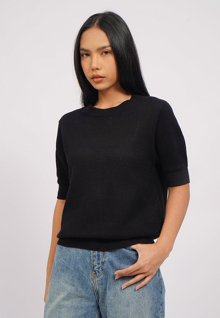 Popcorn Shirt Sleeve Sweater