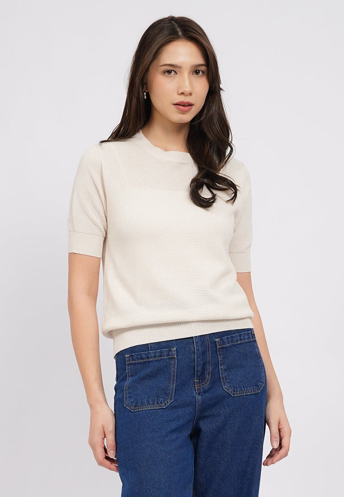 Popcorn Shirt Sleeve Sweater