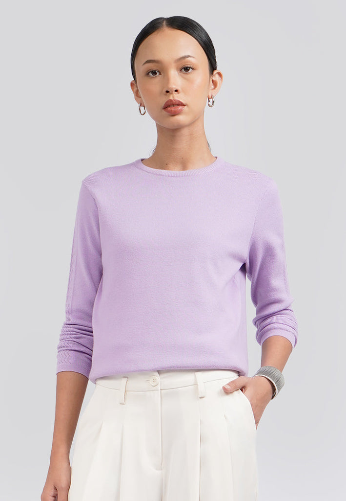 Long Sleeve Cropped Knit Top