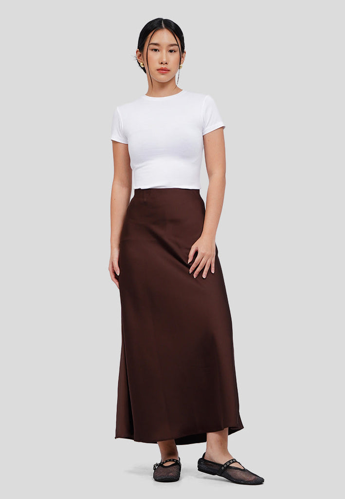 Flowy Satin Maxi Skirt