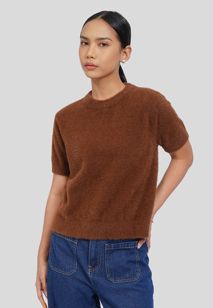 Moo-Hair Short Sleeve Top