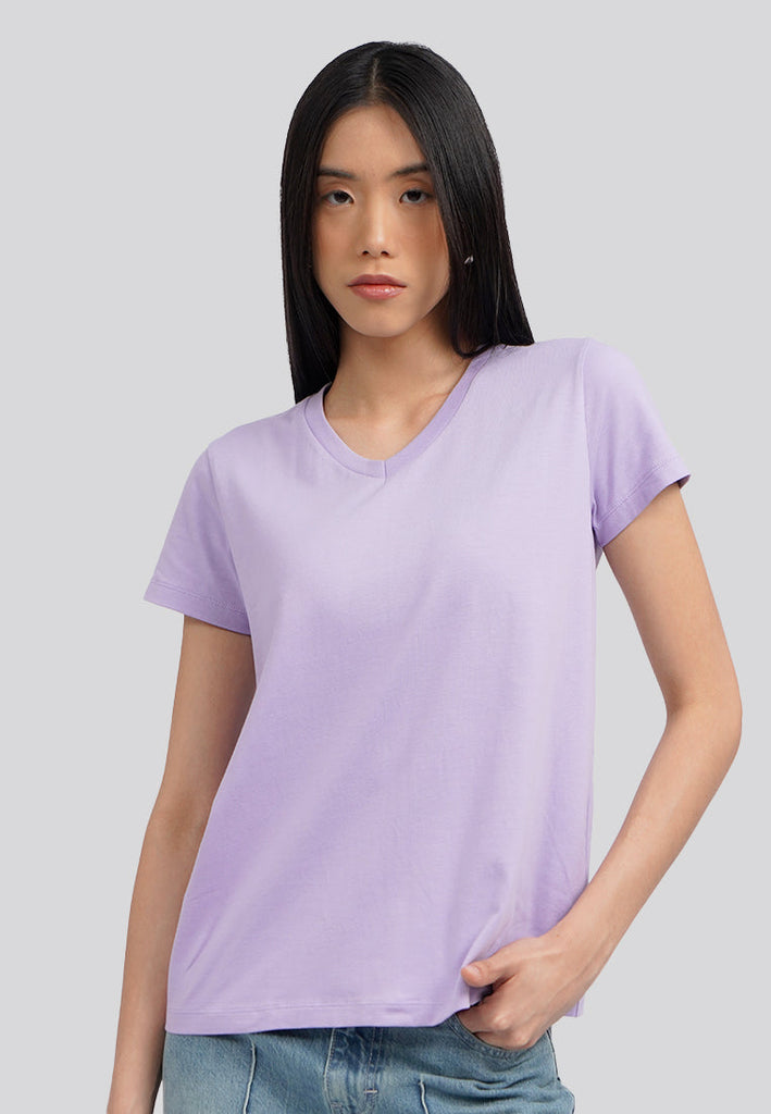 Basic V-Neck Cotton T-Shirt