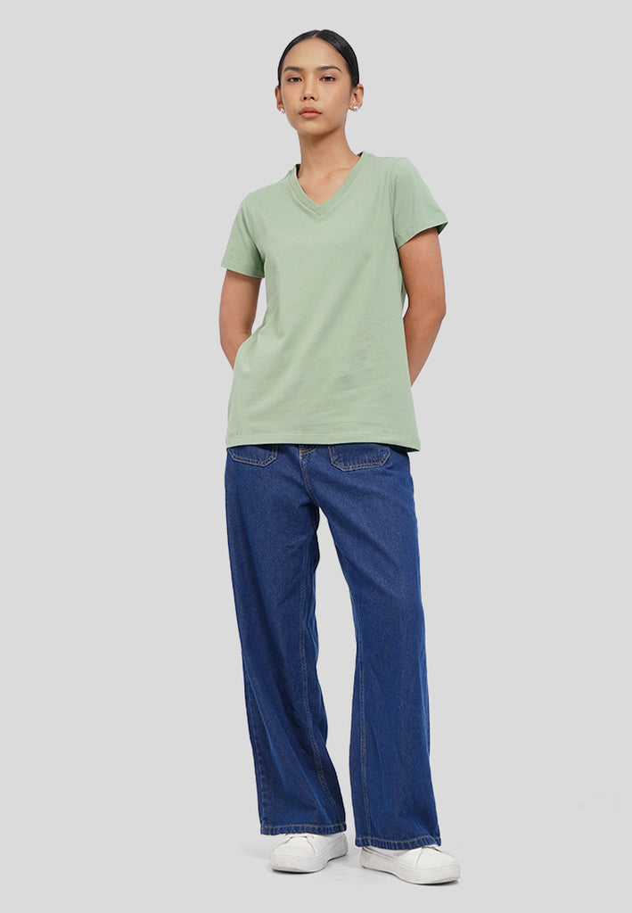 Basic V-Neck Cotton T-Shirt