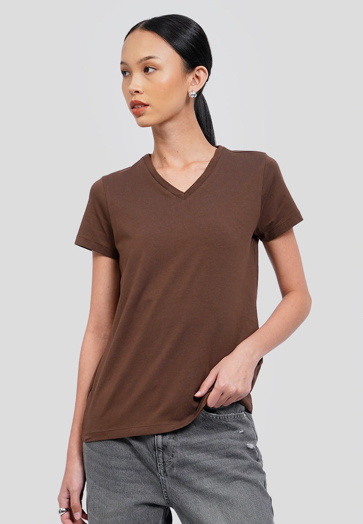 Basic V-Neck Cotton T-Shirt