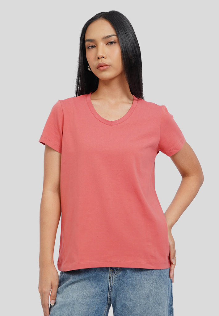 Basic V-Neck Cotton T-Shirt