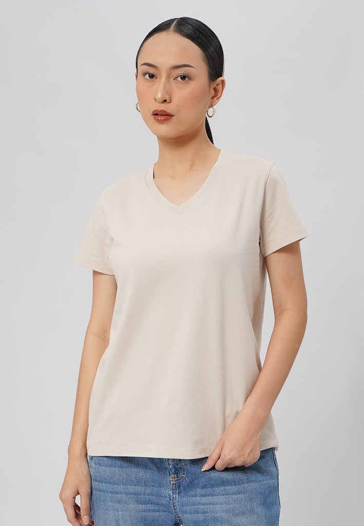 Basic V-Neck Cotton T-Shirt