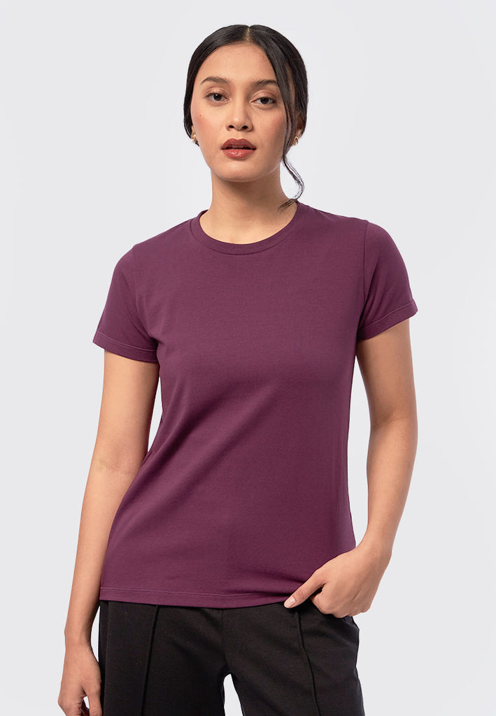 Basic Round Neck Cotton T-Shirt