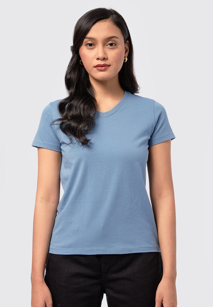 Basic V-Neck Cotton T-Shirt